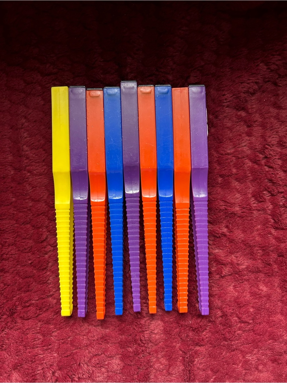 Lot of 9 Multicolor STEM Magnetic Wands 
Classroom Curricula Support plastic enc